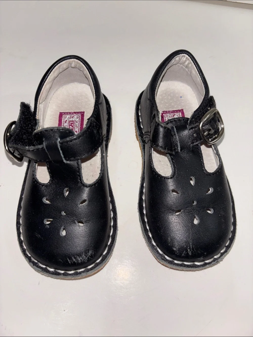 L'Amour Black Mary Jane Kids Dress Shoes with Buckle